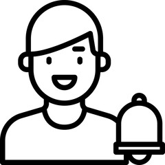 Bell outline icon