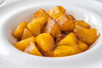 Slices of roasted pineapple