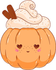 Cute pumpkin coffee