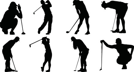silhouettes golf