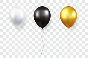 Balloon set isolated on transparent background. - obrazy, fototapety, plakaty