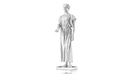 Fototapeta na wymiar 3d render antique sculpture marble glossy in full rose black and white