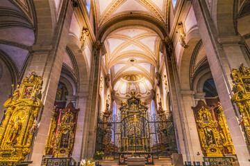 Fototapeta na wymiar Saint Leodegar Church Basilica Altar Lucerne Switzerland