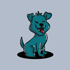 blue cute dog