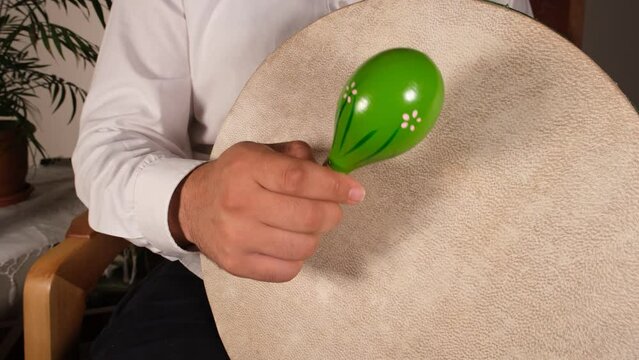 tambourine and maraca
