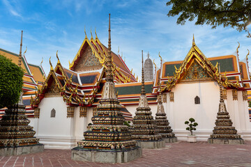 Royal stupa tombs of the Wat Pho temple