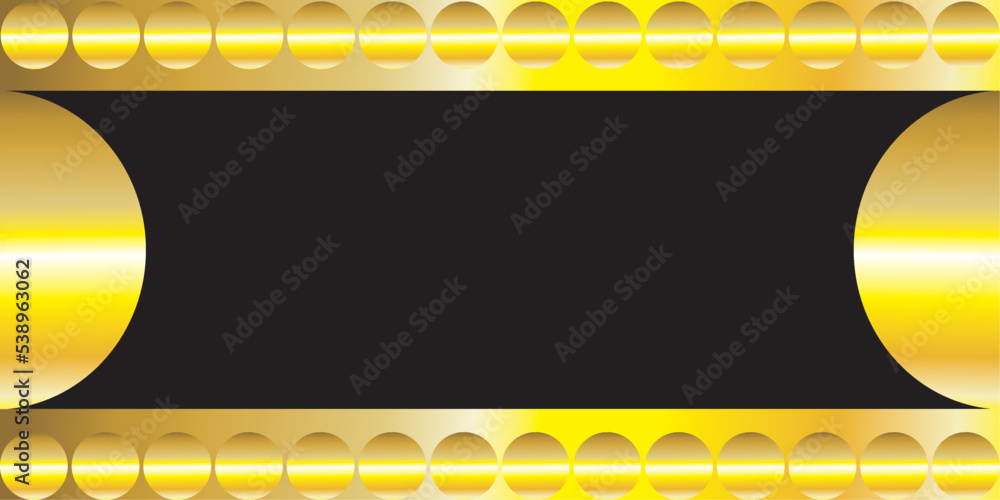 Poster gold color background with irregular circle lines