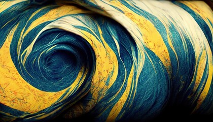 Yellow and blue abstract background. Ukrainian national colours. Flag of Ukraine. Can be used as wallpaper, book cover etc. AI generated illustration.