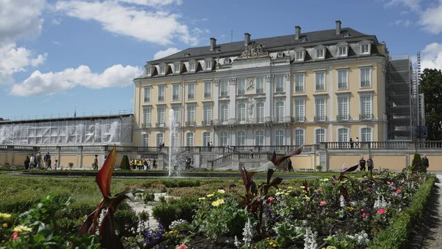 Bruhl palace near Cologne, Germany. Augustusburg Palace in Bruhl represents one of the first examples of Rococo creations in Germany.