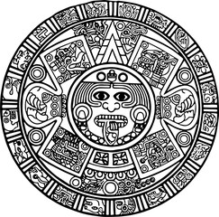 Aztec calendar high resolution