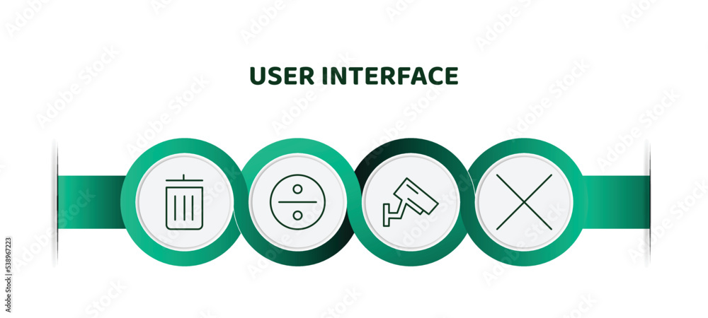 Poster editable thin line icons with infographic template. infographic for user interface concept. included
