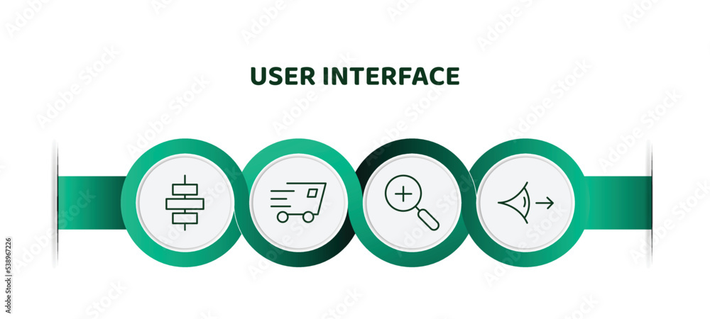 Poster editable thin line icons with infographic template. infographic for user interface concept. included