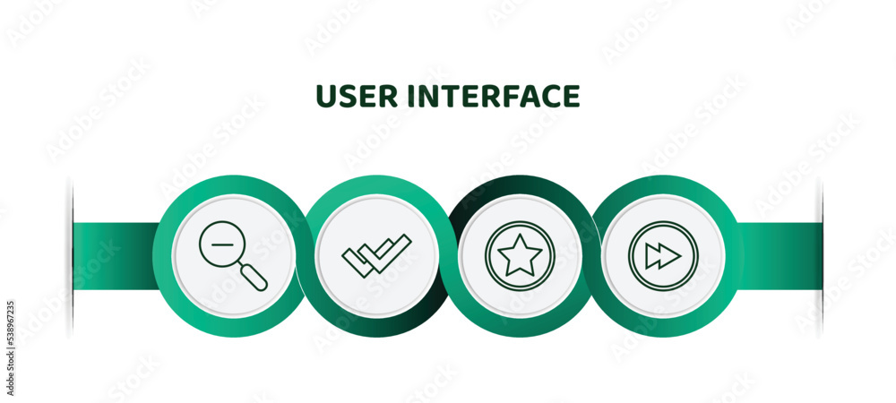 Poster editable thin line icons with infographic template. infographic for user interface concept. included