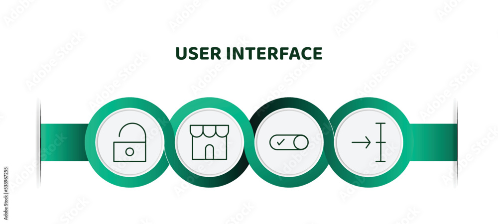 Poster editable thin line icons with infographic template. infographic for user interface concept. included