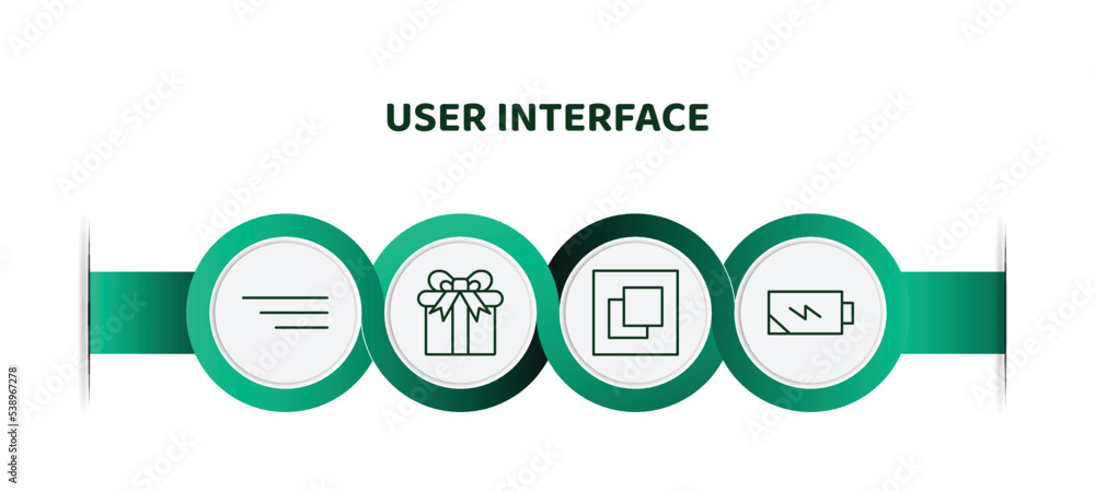 Aufkleber editable thin line icons with infographic template. infographic for user interface concept. included