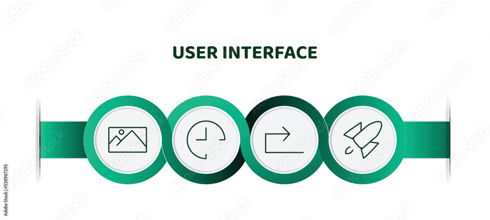 Poster editable thin line icons with infographic template. infographic for user interface concept. included