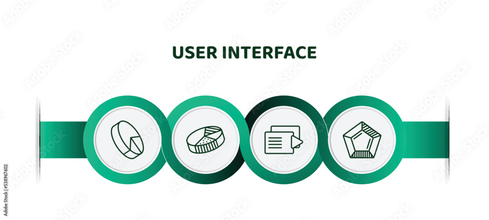 Poster editable thin line icons with infographic template. infographic for user interface concept. included