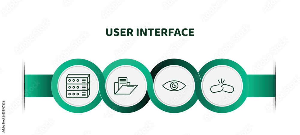 Poster editable thin line icons with infographic template. infographic for user interface concept. included