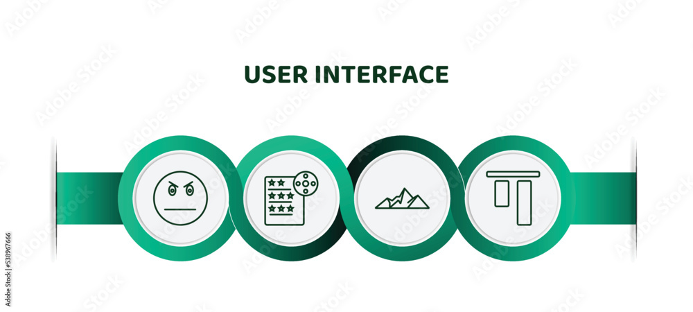 Poster editable thin line icons with infographic template. infographic for user interface concept. included