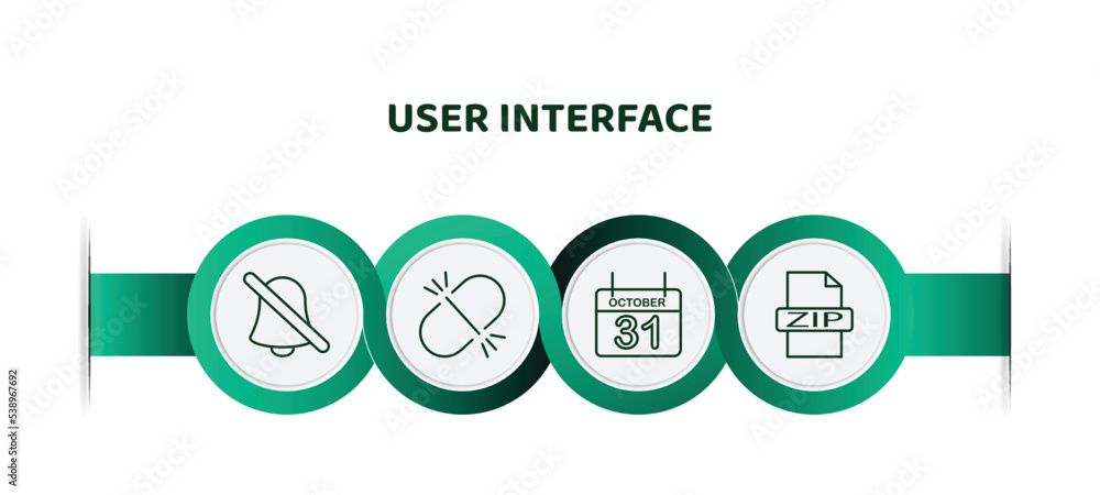 Poster editable thin line icons with infographic template. infographic for user interface concept. included