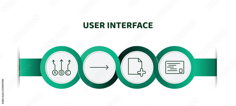 Poster editable thin line icons with infographic template. infographic for user interface concept. included