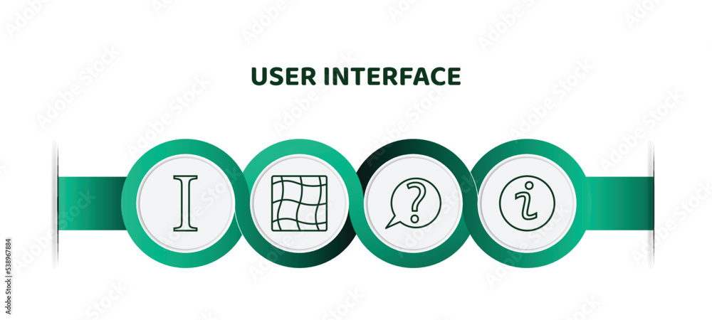 Poster editable thin line icons with infographic template. infographic for user interface concept. included