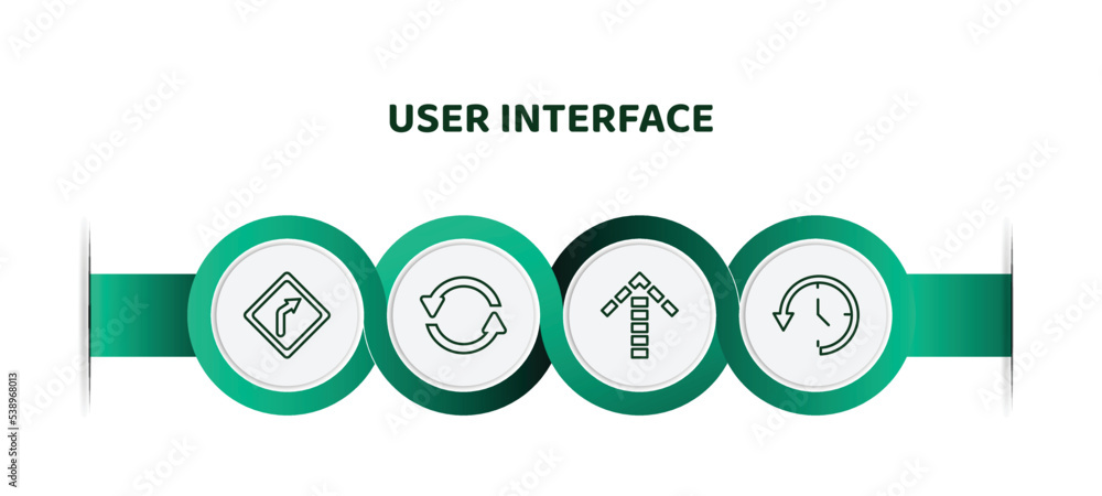 Poster editable thin line icons with infographic template. infographic for user interface concept. included