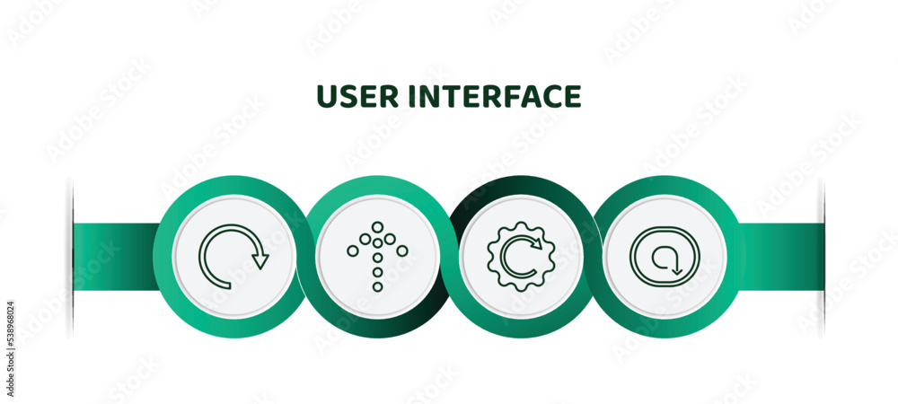 Poster editable thin line icons with infographic template. infographic for user interface concept. included