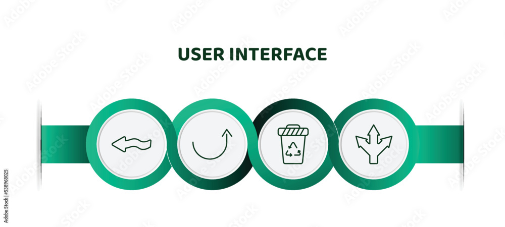 Poster editable thin line icons with infographic template. infographic for user interface concept. included