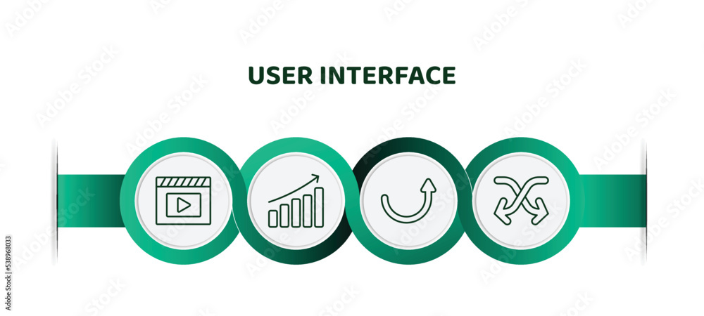 Poster editable thin line icons with infographic template. infographic for user interface concept. included