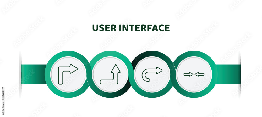 Aufkleber editable thin line icons with infographic template. infographic for user interface concept. included