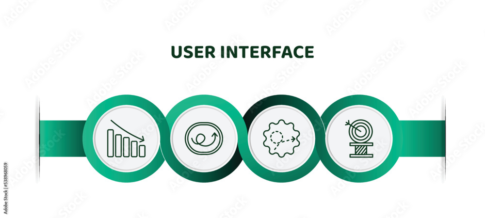 Poster editable thin line icons with infographic template. infographic for user interface concept. included