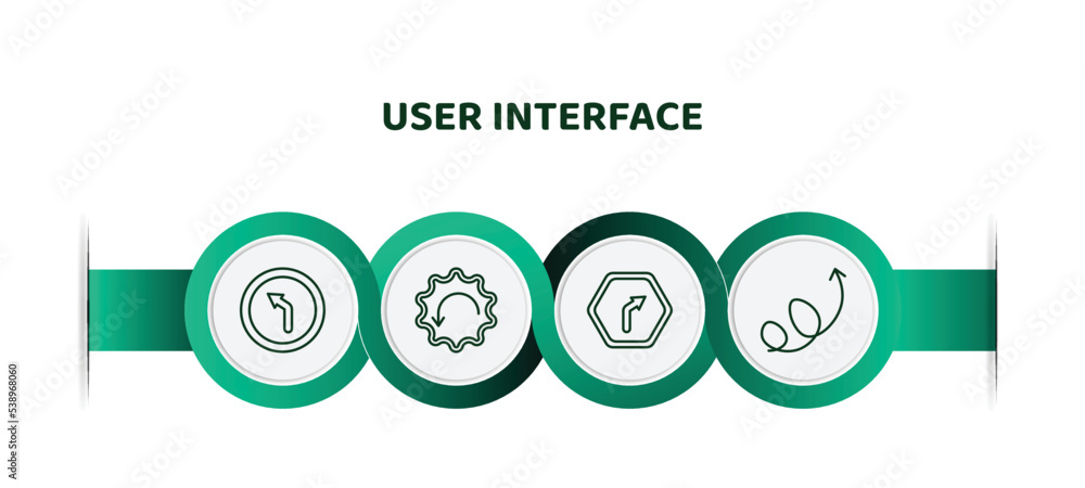 Poster editable thin line icons with infographic template. infographic for user interface concept. included