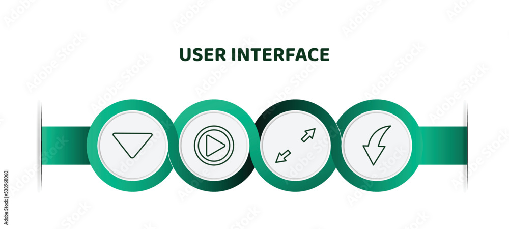 Poster editable thin line icons with infographic template. infographic for user interface concept. included