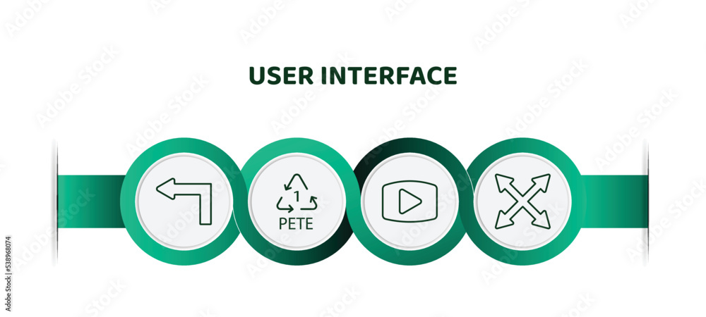 Poster editable thin line icons with infographic template. infographic for user interface concept. included