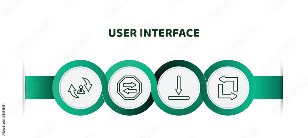 Poster editable thin line icons with infographic template. infographic for user interface concept. included