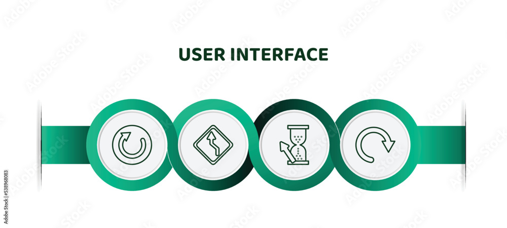 Poster editable thin line icons with infographic template. infographic for user interface concept. included