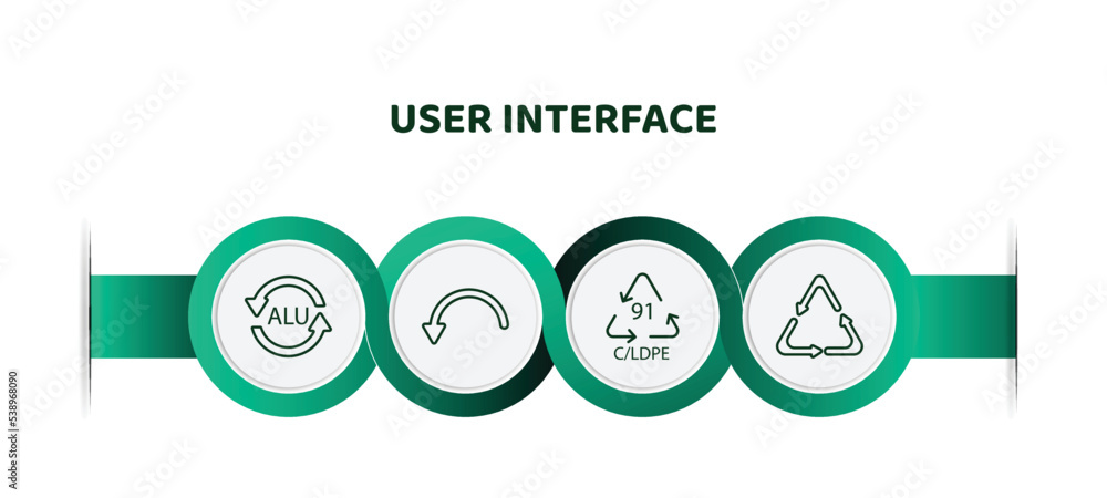Poster editable thin line icons with infographic template. infographic for user interface concept. included