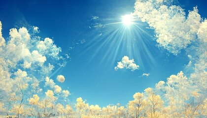 Obraz premium sun and clouds