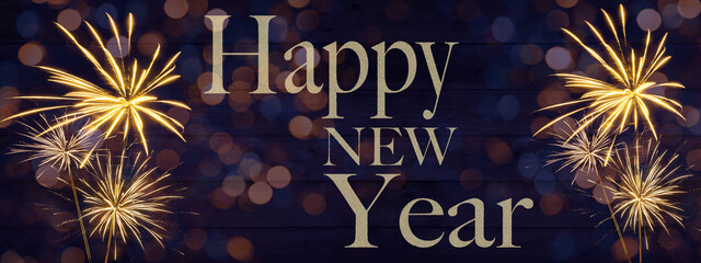 HAPPY NEW YEAR - Sylvester, New Year's Eve 2023 Party, New year, Firework celebration background...