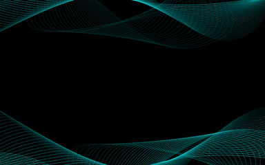 Dark abstract background with wavy lines