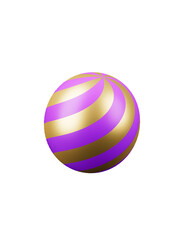 Fototapeta premium Colorful ball icon isolated 3d render illustration