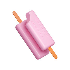 Colorful popsicle icon isolated 3d render illustration