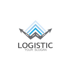 logistics logo icon illustration vector design  distribution symbol  delivery of goods  economy  finance