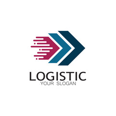 Fototapeta premium logistics logo icon illustration vector design distribution symbol delivery of goods economy finance