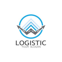 logistics logo icon illustration vector design  distribution symbol  delivery of goods  economy  finance