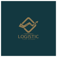 logistics logo icon illustration vector design  distribution symbol  delivery of goods  economy  finance
