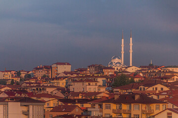 Hilltop mosque in Derince city, Turkey