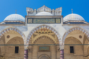 Fototapeta na wymiar View of Suleymaniye Mosque in Istanbul, Turkey