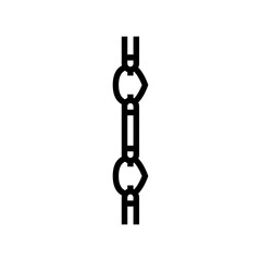 bar chain line icon vector. bar chain sign. isolated contour symbol black illustration